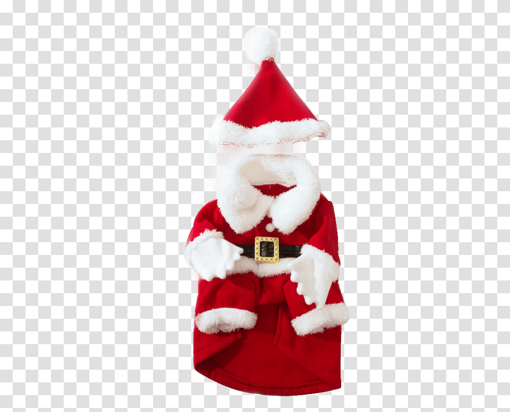 Santa Dog Costume, Plush, Toy, Snowman, Winter Transparent Png