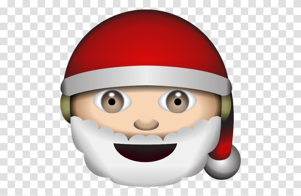 Santa Emoji Emoji De Santa Claus, Helmet, Apparel, Plant Transparent Png