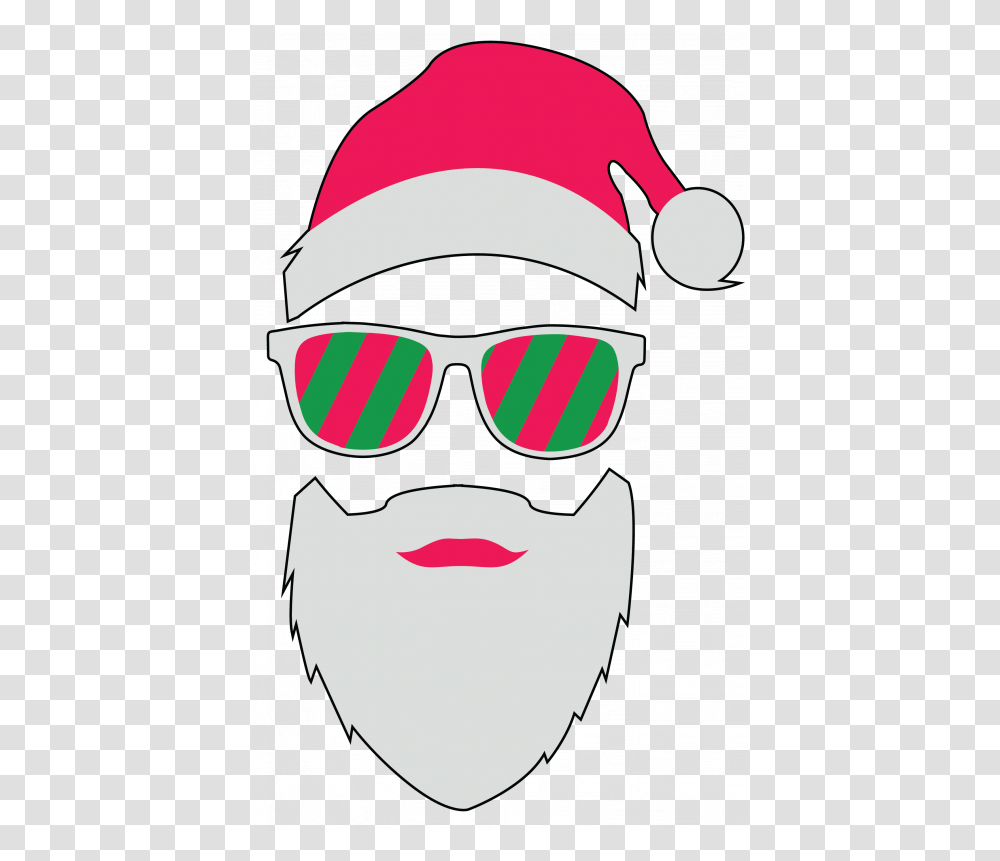 Santa Face With Glasses, Sunglasses, Accessories, Accessory, Label Transparent Png