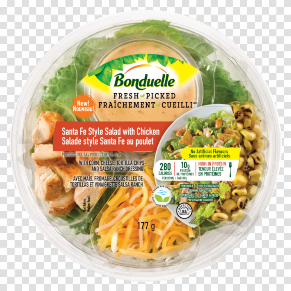 Santa Fe Style Salad With Chicken Bonduelle Salad Bowls, Plant, Food, Pasta, Meal Transparent Png