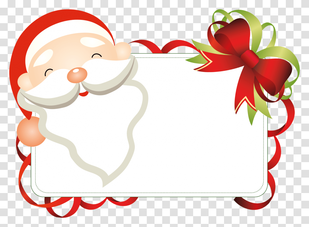 Santa, Scroll, Birthday Cake Transparent Png