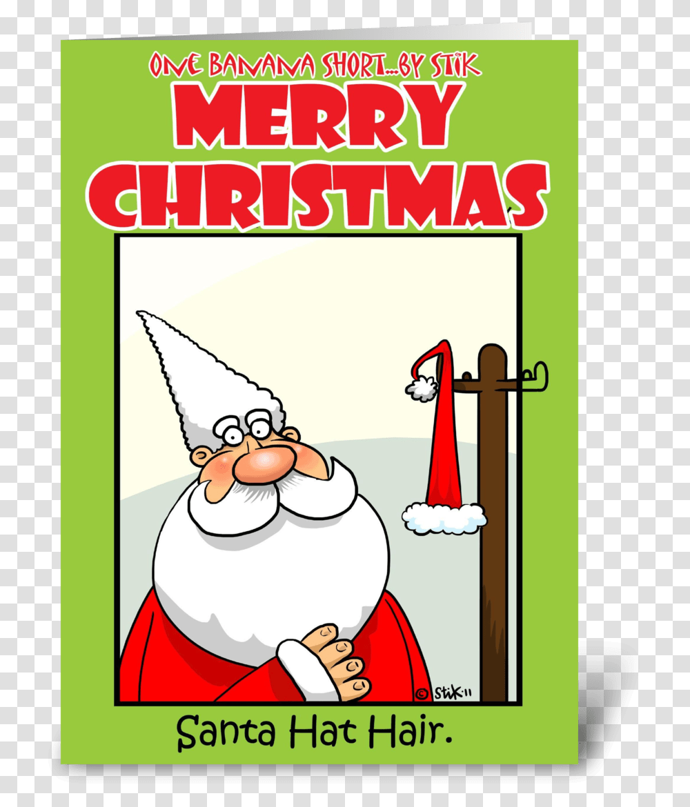 Santa Hat Hair Santa Claus, Text, Poster, Advertisement, Elf Transparent Png