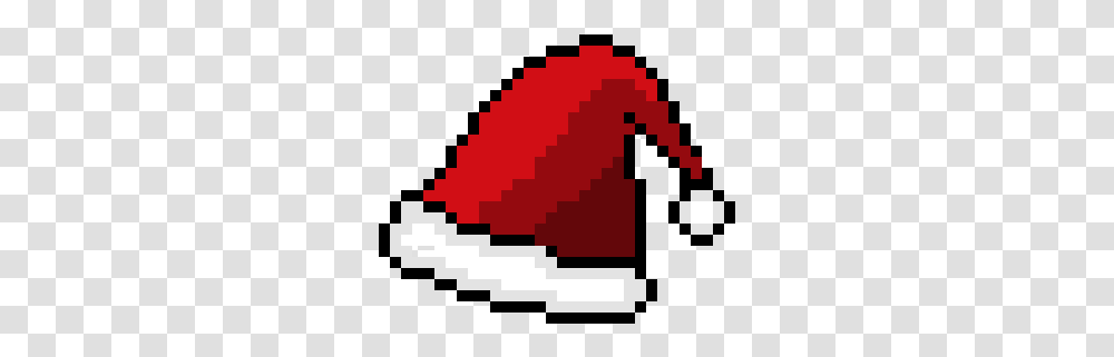 Santa Hat Red Pixel Art Maker Santa Hat Pixel Art, Rug, Logo, Symbol, Trademark Transparent Png