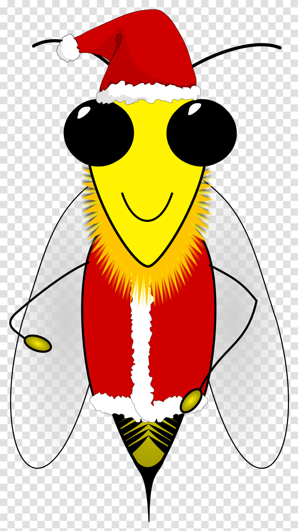 Santa Honey Bee Clip Arts Christmas Bee, Bird, Animal, Apparel Transparent Png