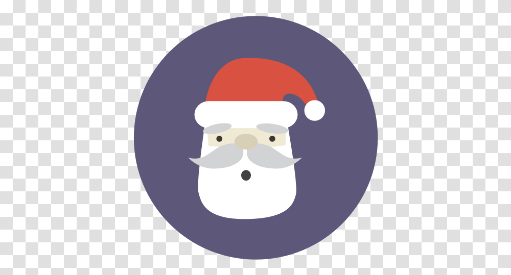 Santa Icon Flat Christmas Circle Iconset Fps Character, Snowman, Winter, Outdoors, Nature Transparent Png