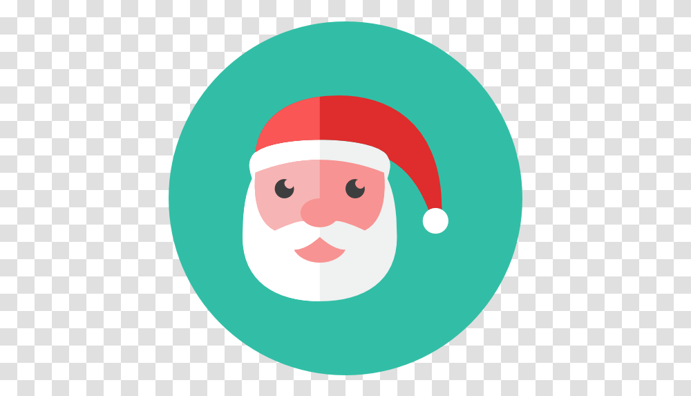 Santa Icon Kameleon Iconset Webalys Christmas Round Icon, Face, Head, Snowman, Outdoors Transparent Png