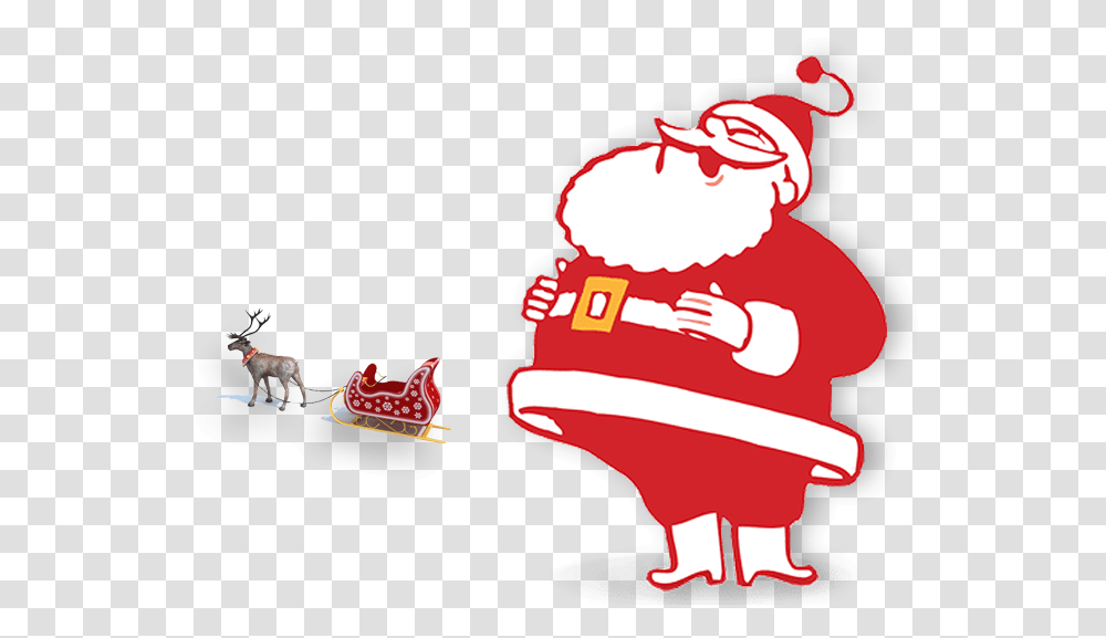 Santa Image 1 Sleigh Riders Default Clipart Cartoon, Person, Antelope, Mammal, Animal Transparent Png