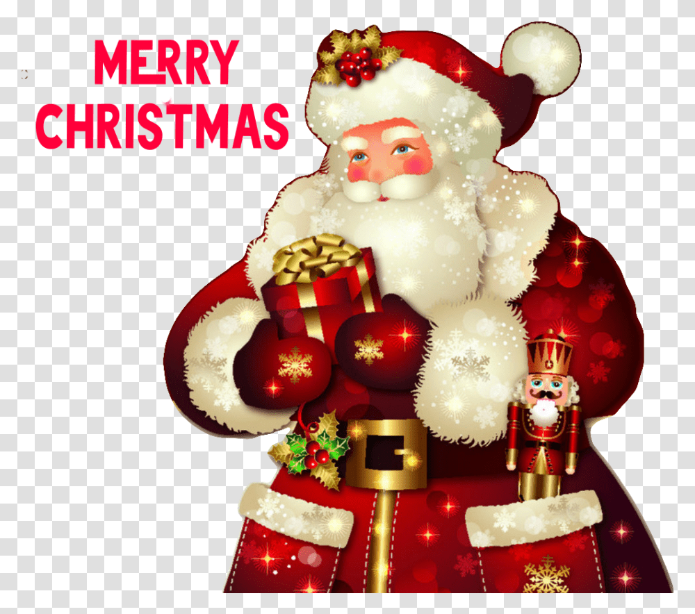 Santa Image Xmas Greeting, Nutcracker, Snowman, Winter, Outdoors Transparent Png