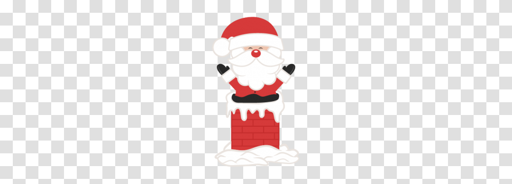 Santa In Chimney Scrapbook Cute Clipart, Snowman, Winter, Outdoors, Nature Transparent Png