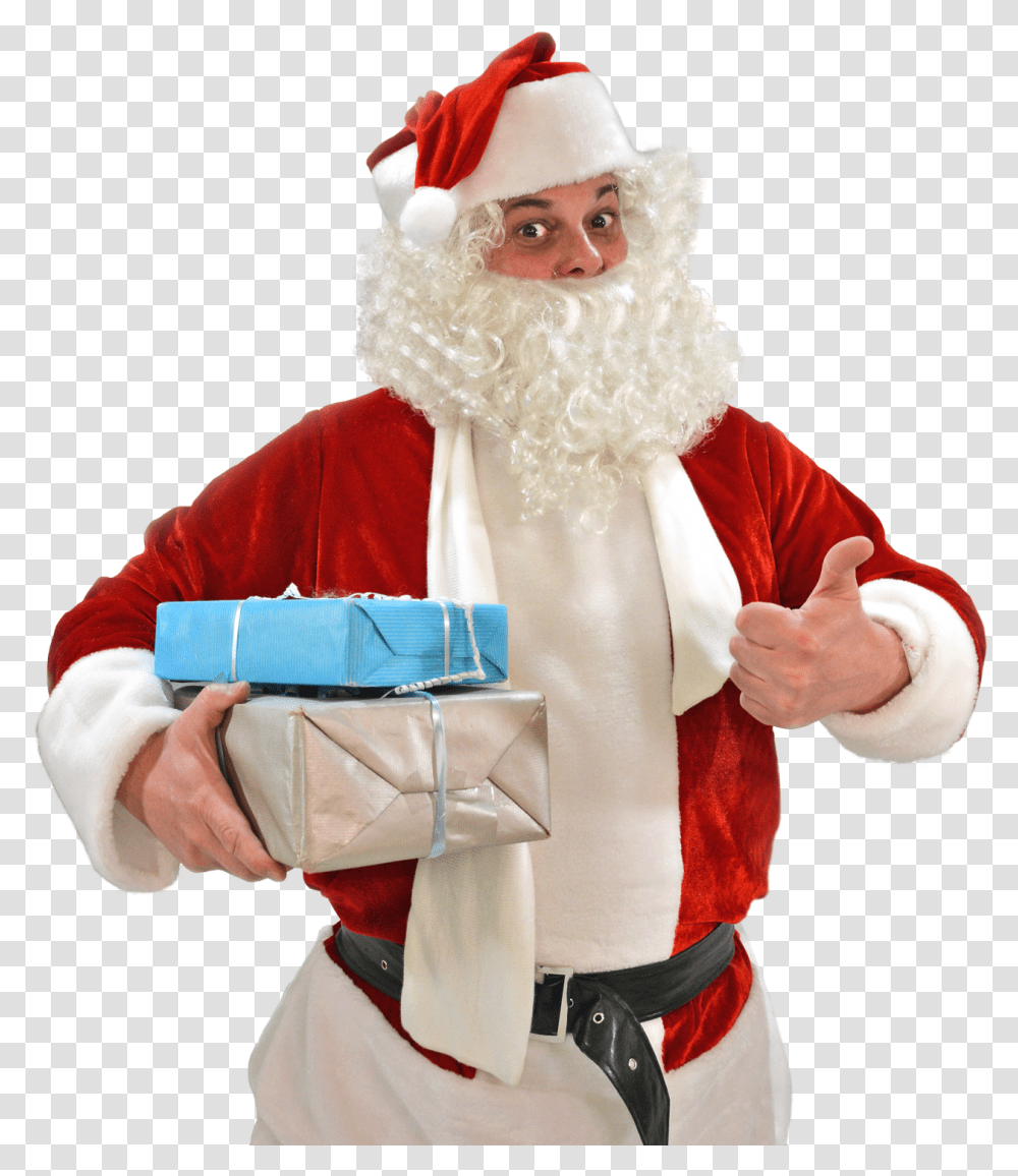 Santa In The Park Nba, Costume, Face, Person Transparent Png