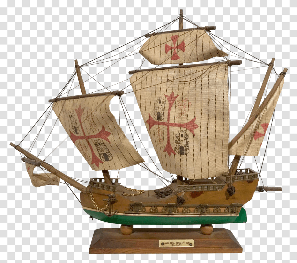 Santa Maria Ship Christopher Columbus Ship, Watercraft, Vehicle, Transportation, Vessel Transparent Png