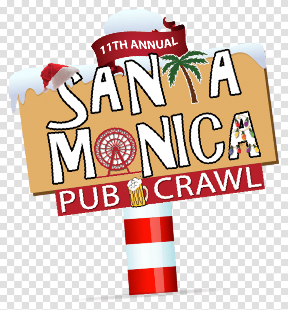Santa Monica Pub Crawl, Poster, Advertisement, Flyer, Paper Transparent Png