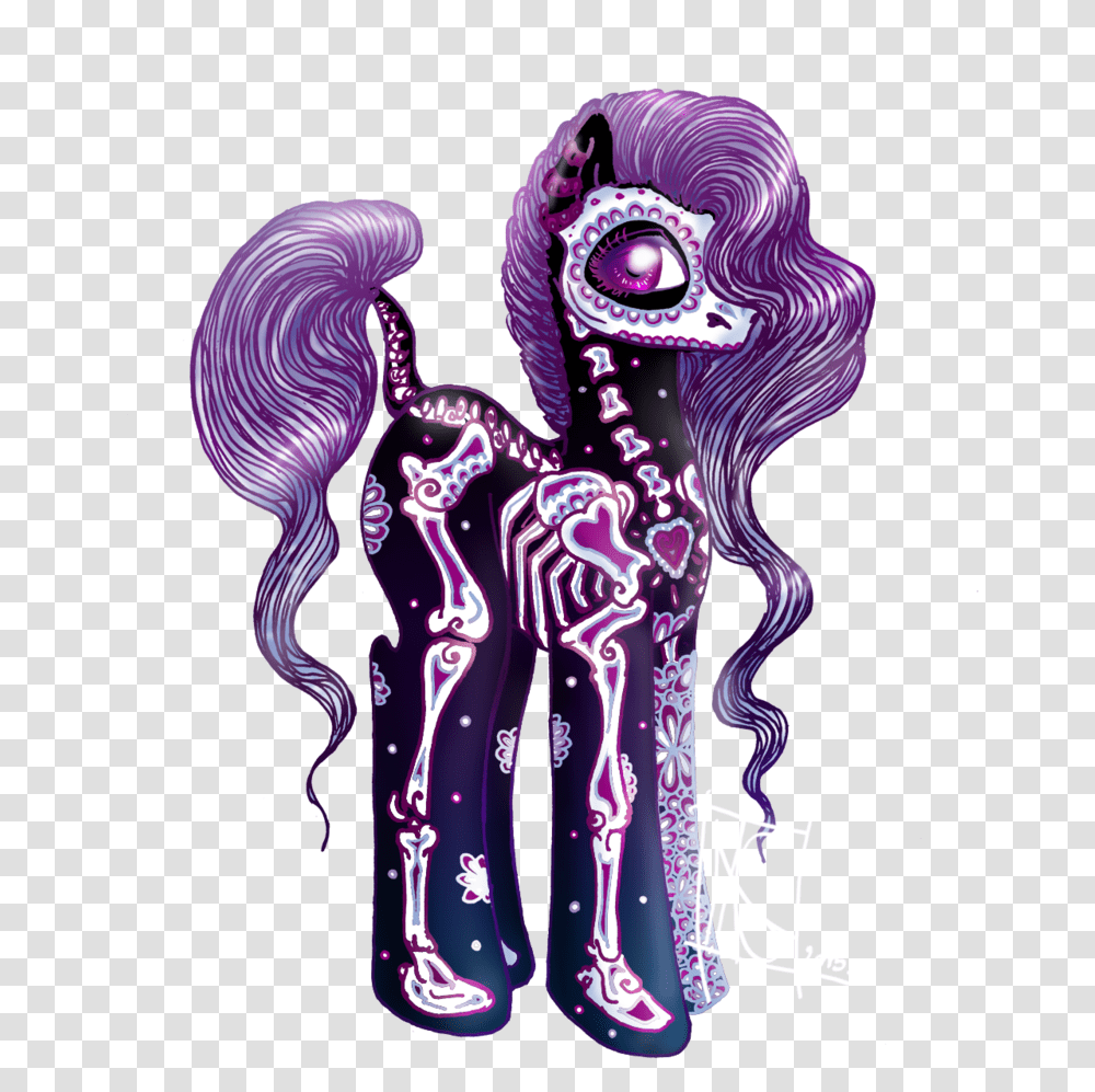 Santa Muerte Adoptable Pony Auction Closed By Magexp Day Of The Dead Chibi, Light, Purple Transparent Png