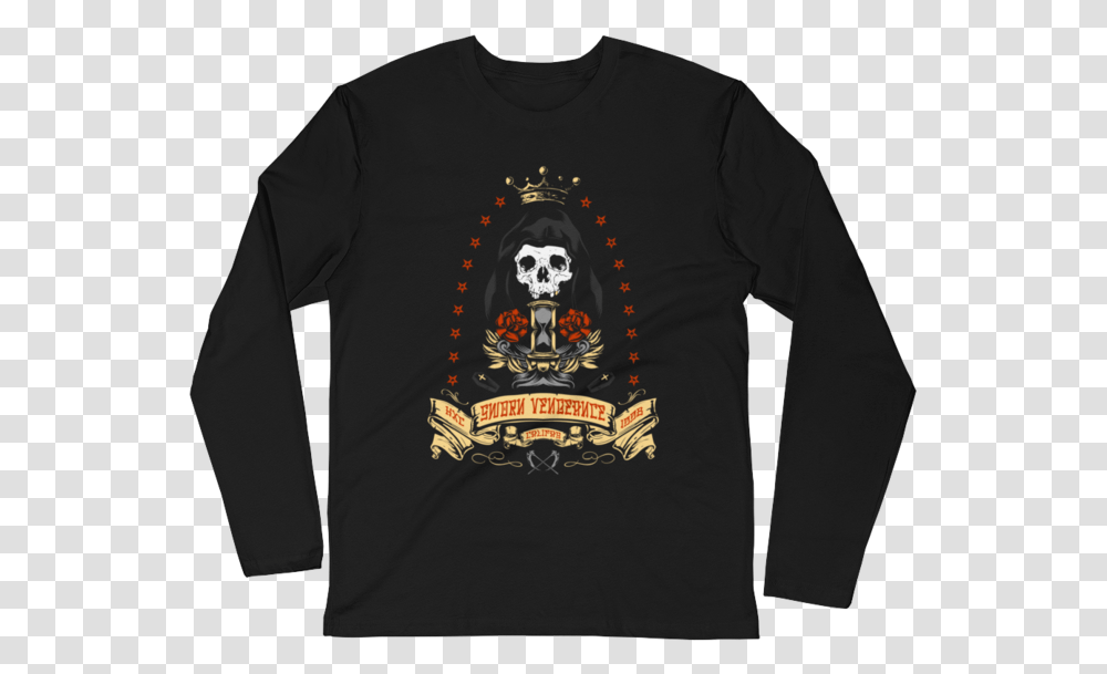 Santa Muerte Men's Long Sleeve Fitted Crew First Christmas With My Hot New Girlfriend, Apparel, Shirt, T-Shirt Transparent Png