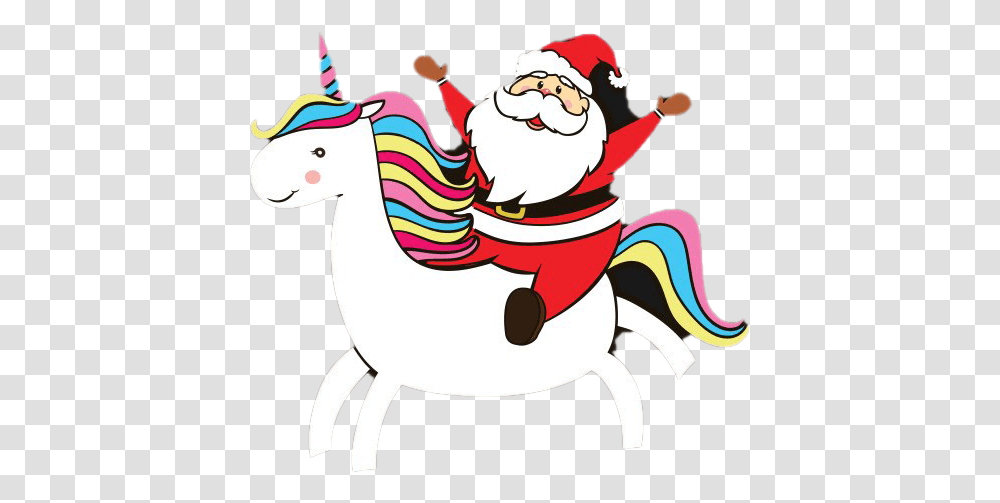 Santa On Unicorn Photos, Elf, Mammal, Animal, Leisure Activities Transparent Png