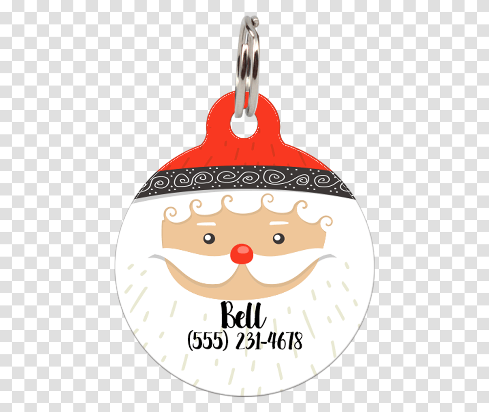 Santa Personalized Dog Id Tag For PetsClass Lazyload Pendant, Birthday Cake, Dessert, Food, Plant Transparent Png