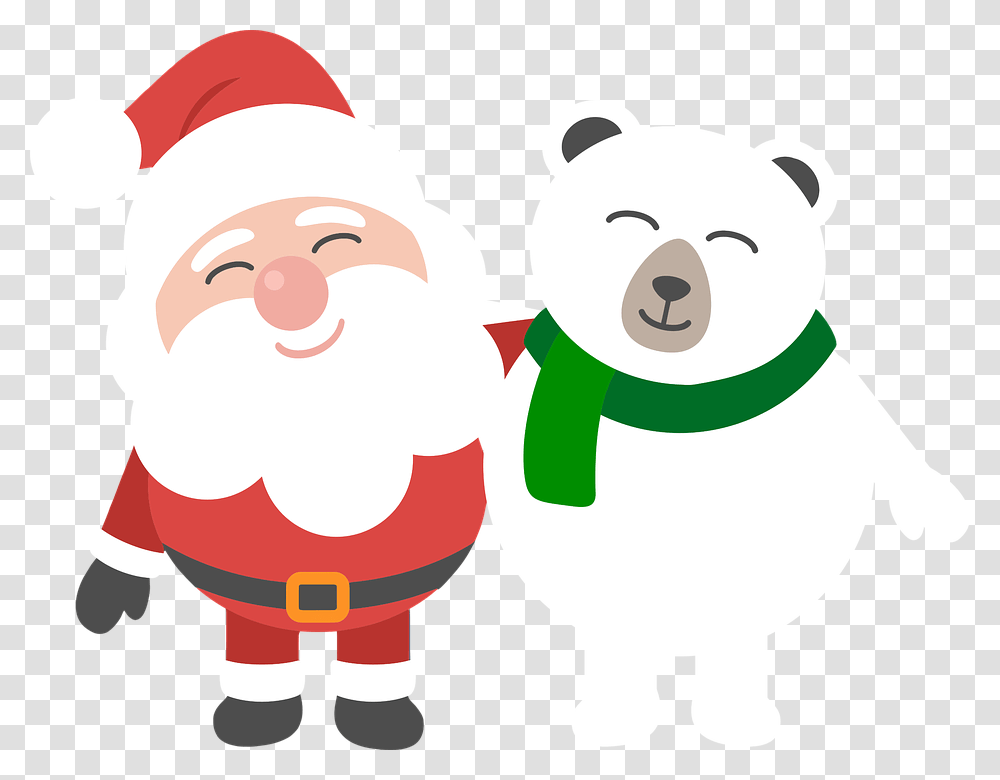 Santa Polar Bear Christmas Cartoon Comic Holidays Best Christmas, Mammal, Animal, Outdoors Transparent Png