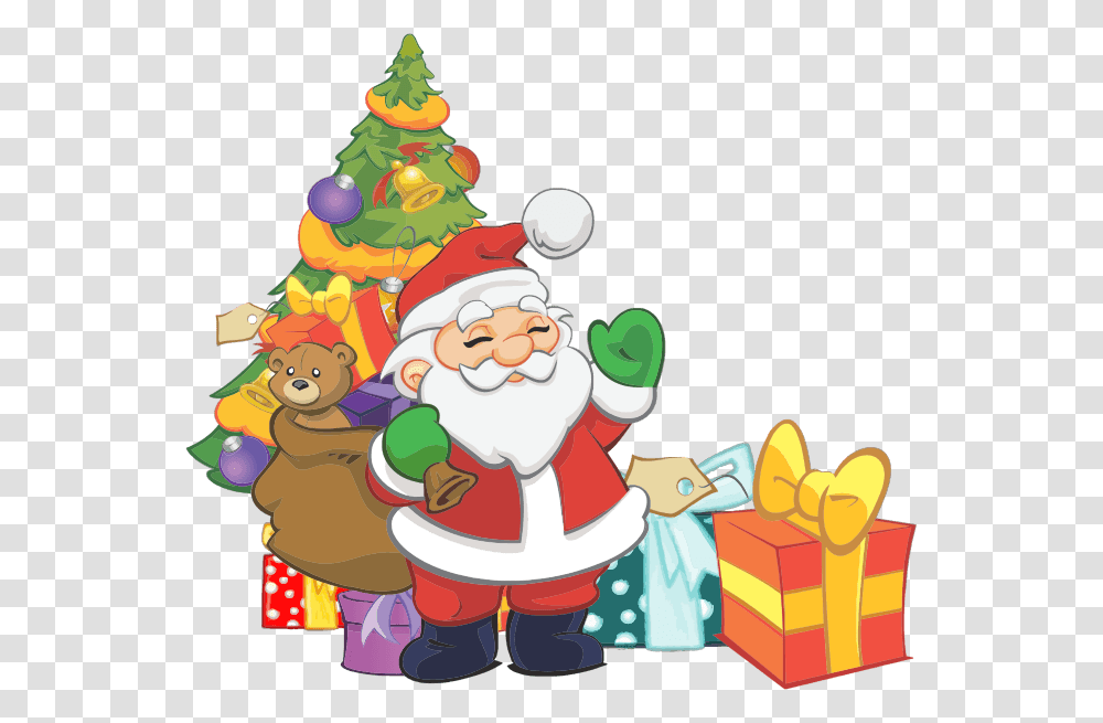 Santa Presents Cliparts, Performer, Tree, Plant, Birthday Cake Transparent Png