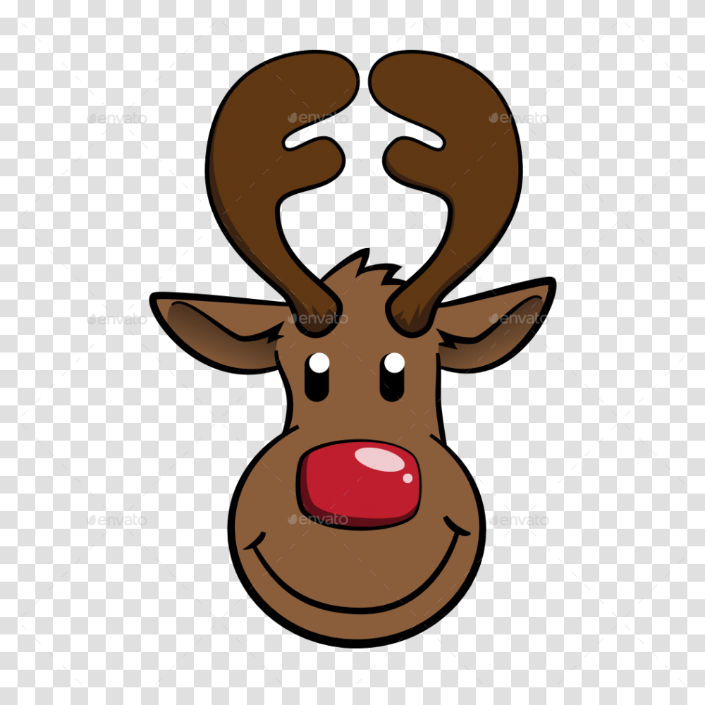 Santa Reindeer Cartoon, Wildlife, Mammal, Animal, Elk Transparent Png