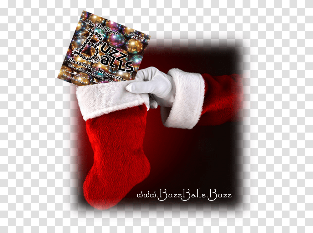 Santa's Hand Christmas Stocking, Gift, Person, Human Transparent Png