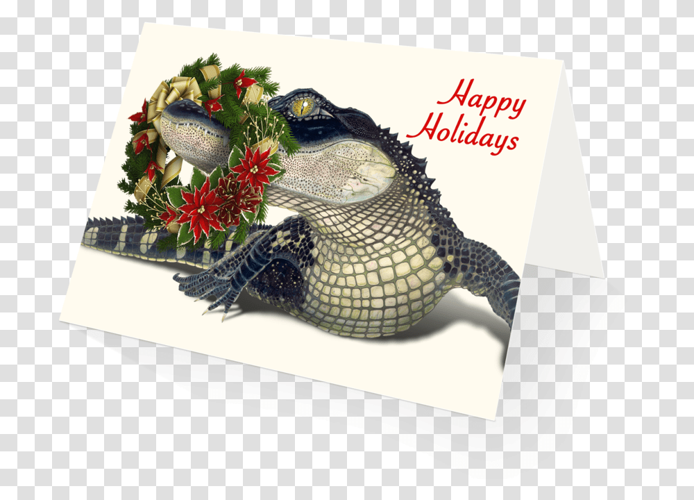 Santa's Helper Holiday Card Boxed Set Christmas Ornament, Reptile, Animal, Crocodile, Alligator Transparent Png
