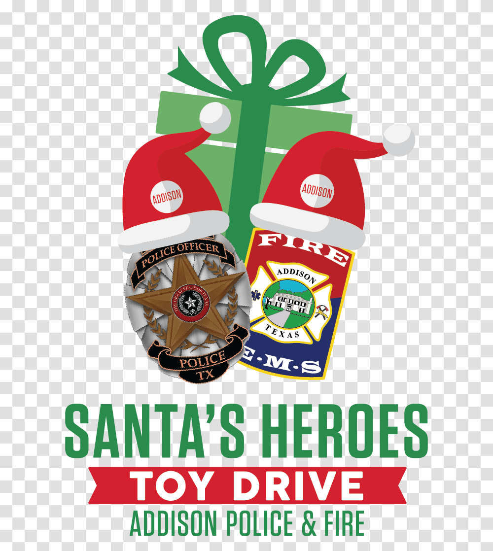 Santa's Heroes Toy Drive Logo, Label, Wristwatch Transparent Png