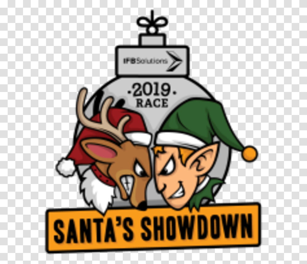 Santa's Showdown Race Santas Showdown Ifb, Elf, Poster, Advertisement Transparent Png