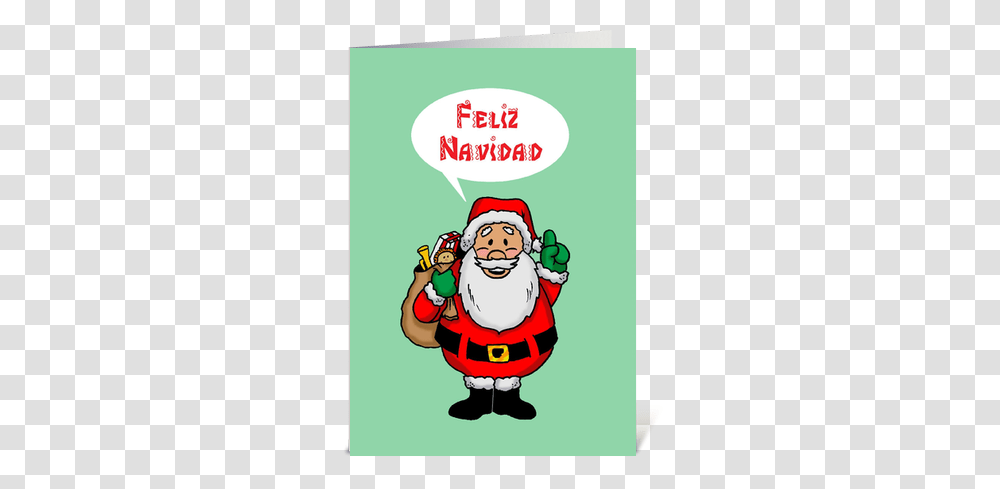 Santa Saying Feliz Navidad, Advertisement, Poster, Flyer, Paper Transparent Png