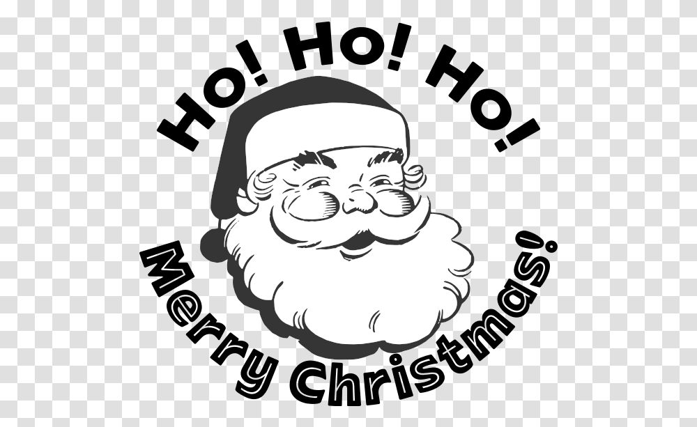 Santa Saying Ho Ho Ho Clip Art Santa Claus Black And White, Face, Person, Human, Drawing Transparent Png