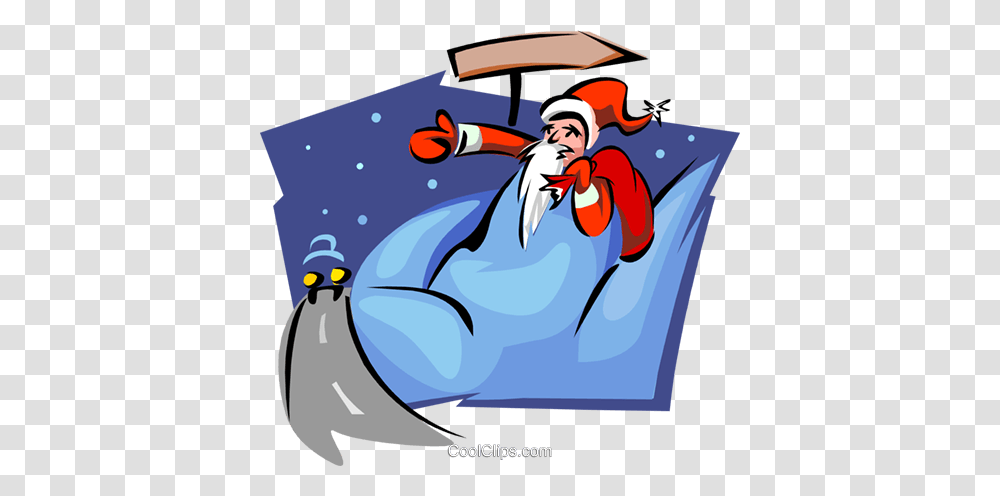 Santa Seasonal Motif Royalty Free Vector Clip Art Illustration, Bird, Animal, Outdoors, Graduation Transparent Png