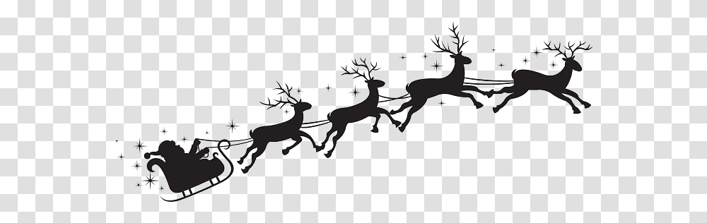 Santa Sleigh, Antelope, Wildlife, Mammal, Animal Transparent Png