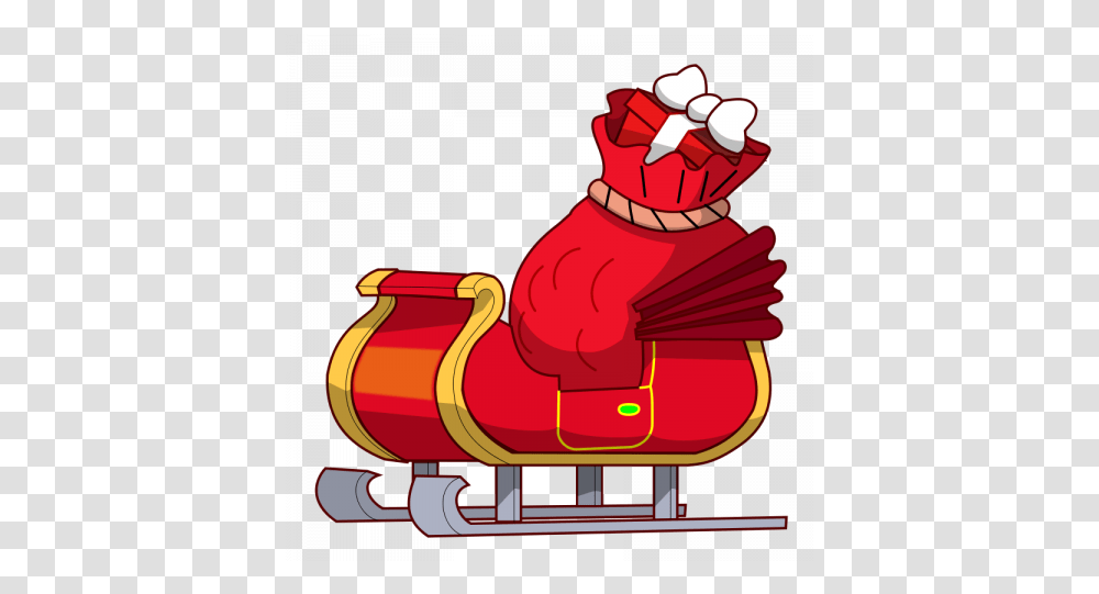 Santa Sleigh Clipart Merry Christmas Day 13 Sleigh Cartoon, Interior Design, Indoors, Furniture, Dynamite Transparent Png