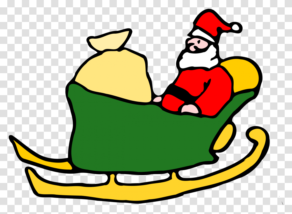 Santa Sleigh, Holiday, Elf, Sled, Hat Transparent Png