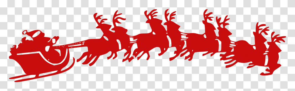 Santa Sleigh, Holiday, Fire, Flame, Silhouette Transparent Png