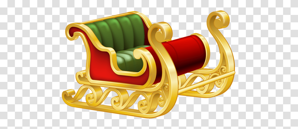 Santa Sleigh, Holiday, Furniture, Toy, Weapon Transparent Png