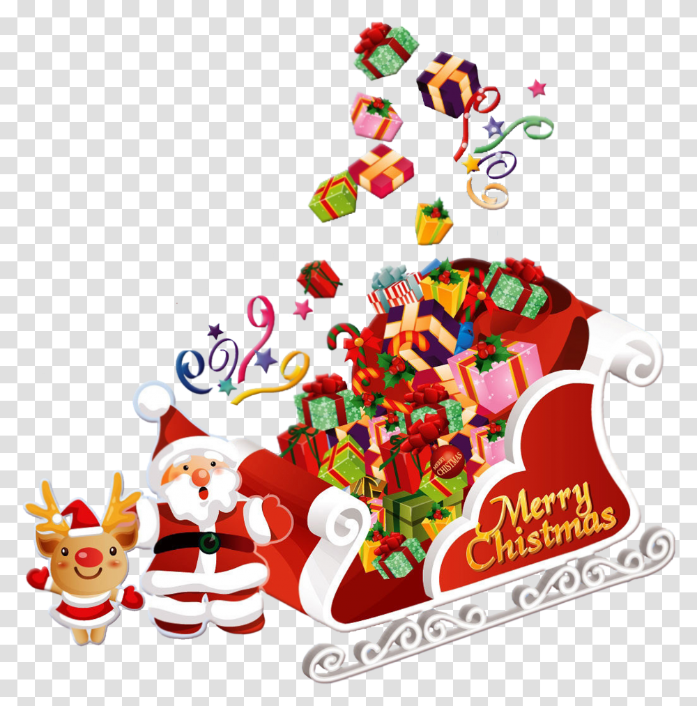 Santa Sleigh Merry Christmas Images 2018 Hd, Tree, Plant Transparent Png