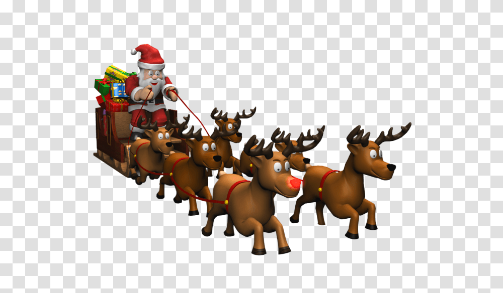 Santa Sleigh Picture Santa Claus And Rudolph, Person, Wasp, Insect, Invertebrate Transparent Png