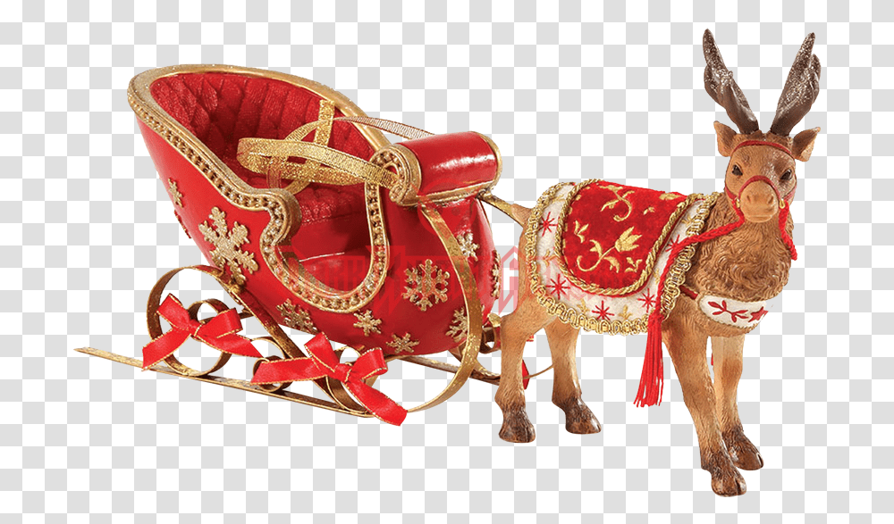 Santa Sleigh Reindeer Download Christmas Chariot, Saddle, Transportation, Vehicle, Carriage Transparent Png
