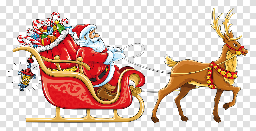 Santa Sleigh Santa Claus Christmas, Animal, Mammal, Furniture, Camel Transparent Png