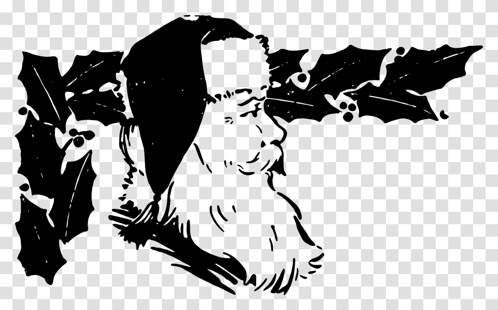 Santa Sleigh Silhouette For Kids, Gray, World Of Warcraft Transparent Png