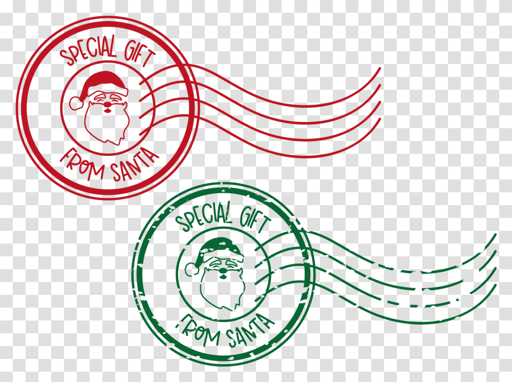 Santa Stamp Svg Free North Pole Stamp, Logo, Light Transparent Png