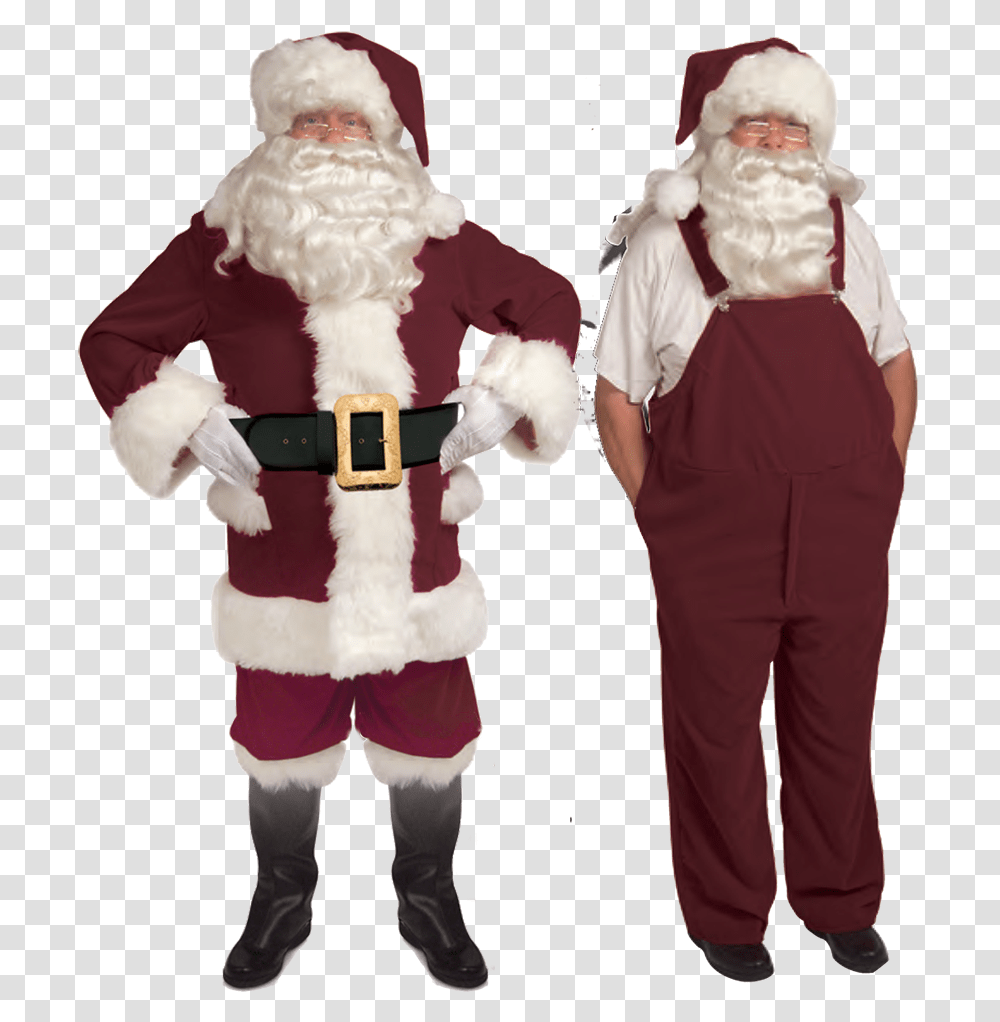 Santa Suit Download Santa Claus Bib Overalls, Costume, Person, Human, Elf Transparent Png