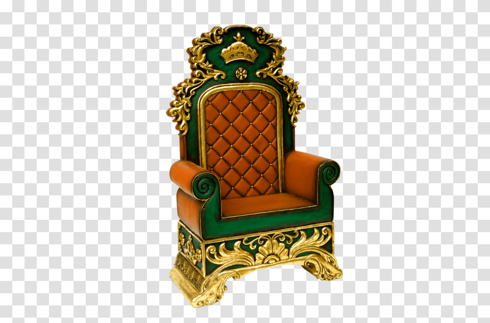 Santa Throne Image Throne Psd, Furniture, Chair Transparent Png