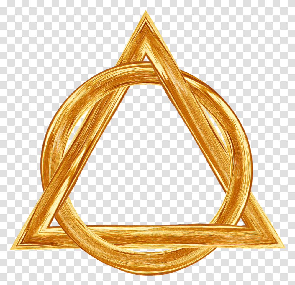 Santa Trinidad Tringulo Crculo Oro Religin Symbol Trojhelnk V Kruhu, Lamp, Triangle, Star Symbol, Gold Transparent Png