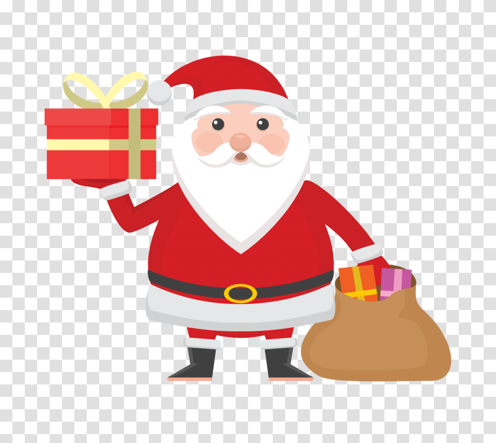 Santa With Background Cartoon Santa Claus Merry Christmas, Gift, Snowman, Winter, Outdoors Transparent Png
