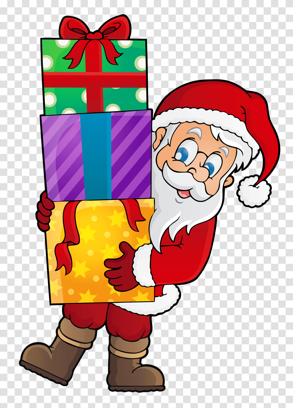 Santa With Presents Gallery, Elf, Hand Transparent Png