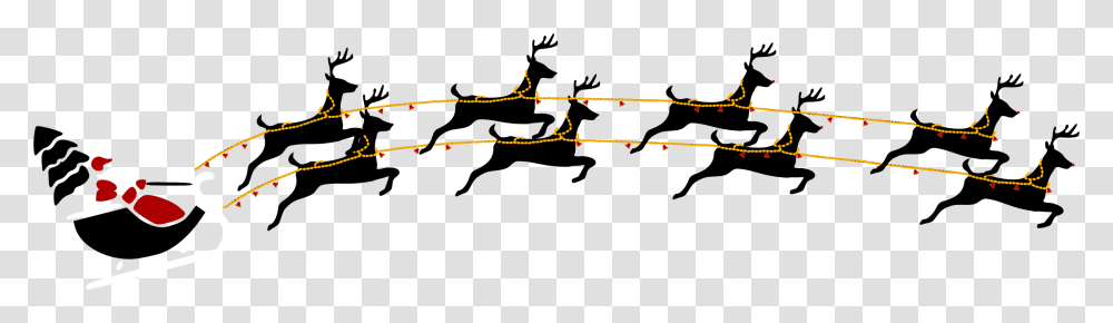 Santa With Reindeer Clipart, Outdoors, Water, Sea, Nature Transparent Png