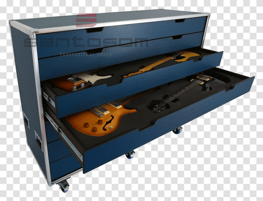 Santosom Flight Case Custom Made Pro Guitarras Flight Case Guitars Drawers, Furniture, Leisure Activities, Gun, Weapon Transparent Png