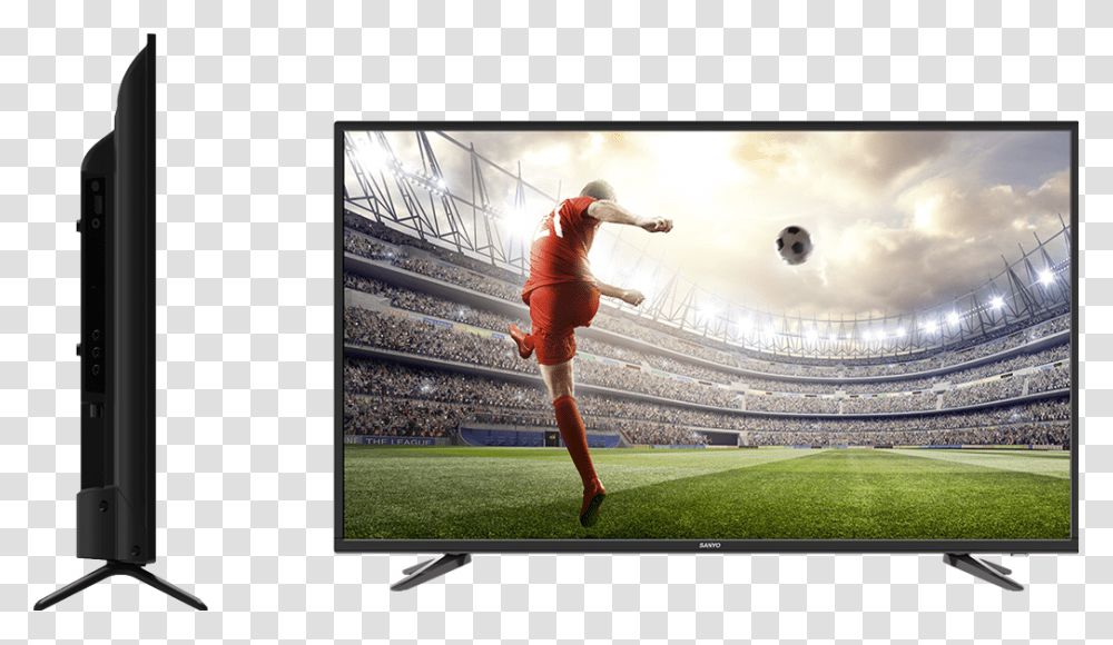 Sanyo 49 Inch Full Hd Led Tv Sanyo 49 Inch Led Tv, Person, Monitor, Screen, Electronics Transparent Png