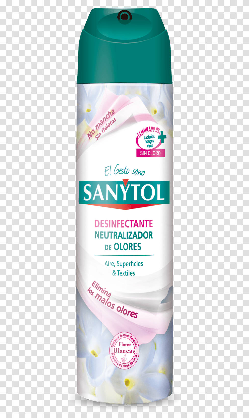 Sanytol Aerosol Desinfectante De Aire Superficies Sanytol Ferttlent Lgfrisst, Bottle, Cosmetics, Aluminium, Can Transparent Png